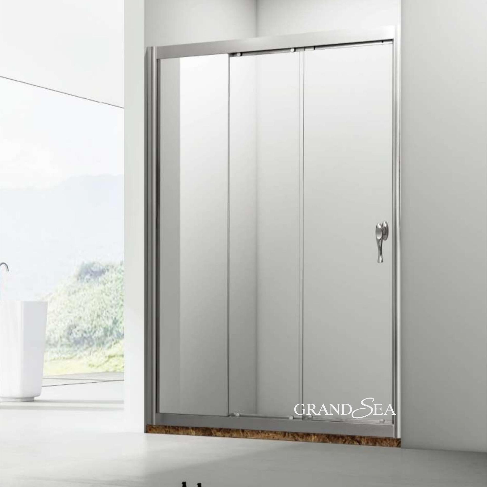 Wholesale Aluminum frame shower enclosure simple easy clean tempered glass sliding shower door in shower room