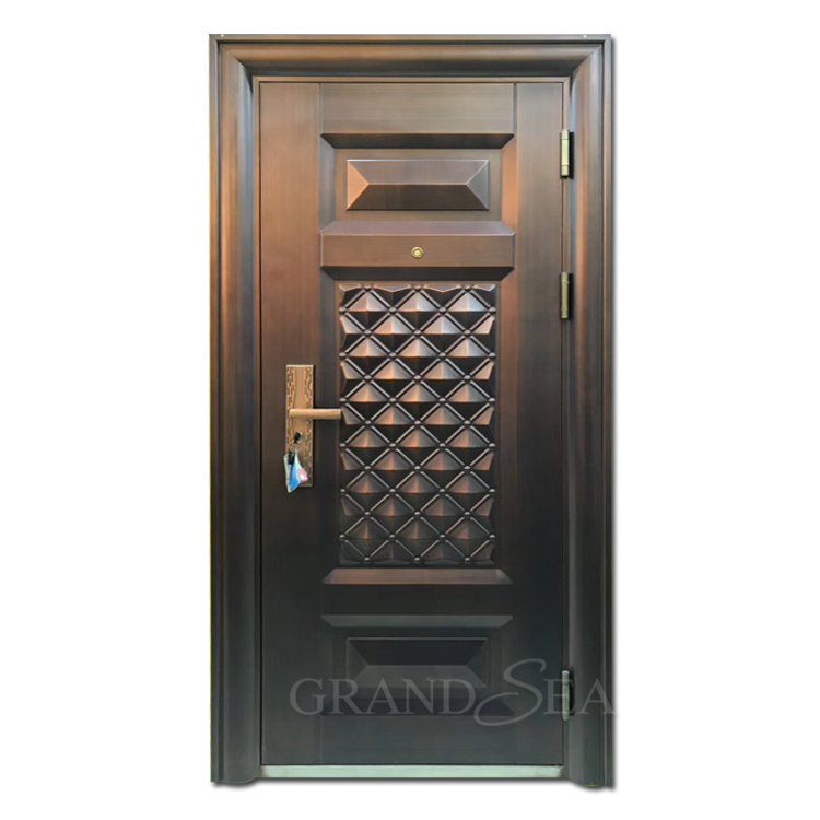 Storm and theft proof residential luxury exterior security steel doors