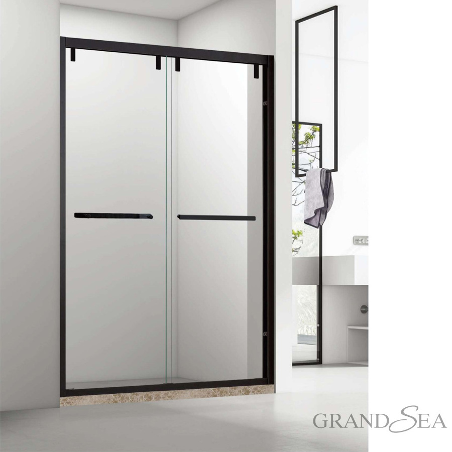 Wholesale Aluminum frame shower enclosure simple easy clean tempered glass sliding shower door in shower room