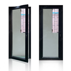 Commercial Aluminum Soundproof Double Glass French Doors Swing Hinge Glass Door for Apartment