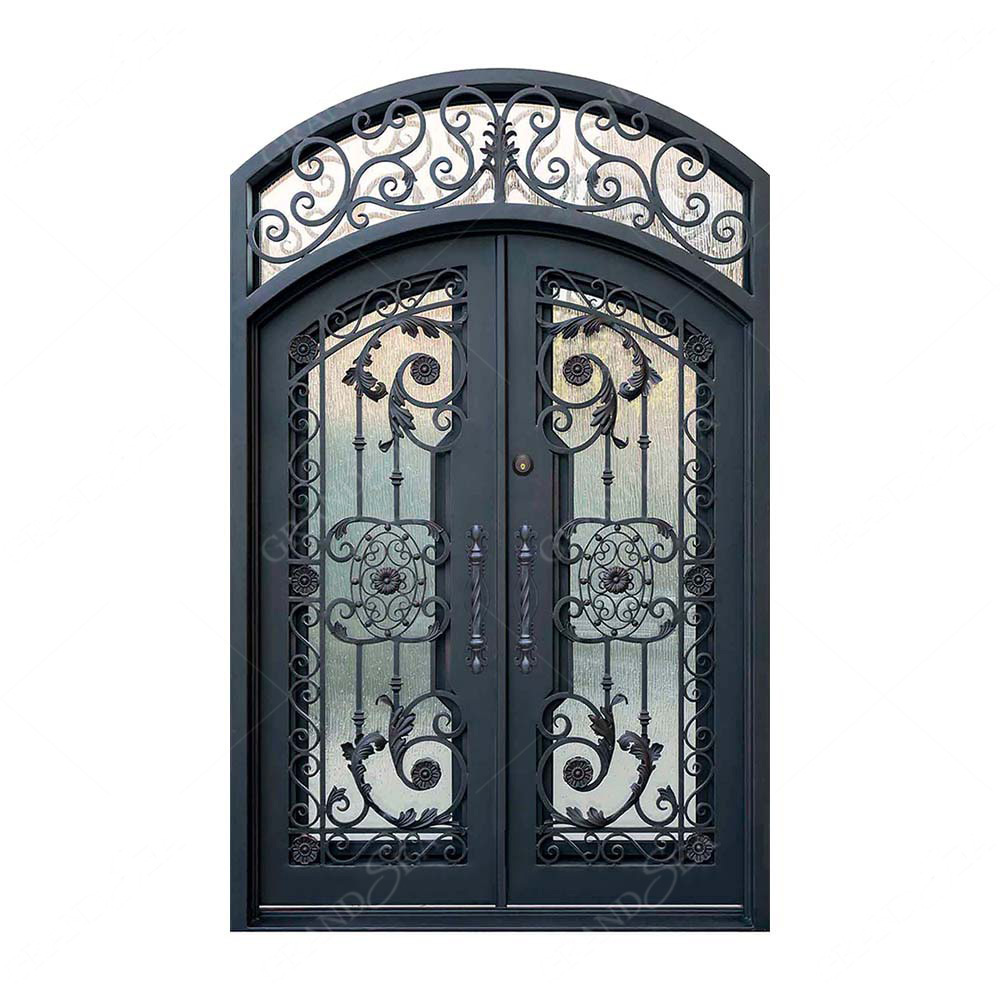 Exquisitely Designed Modern Exterior Arches Double Front Main  Wrought Iron Exterior Door Design