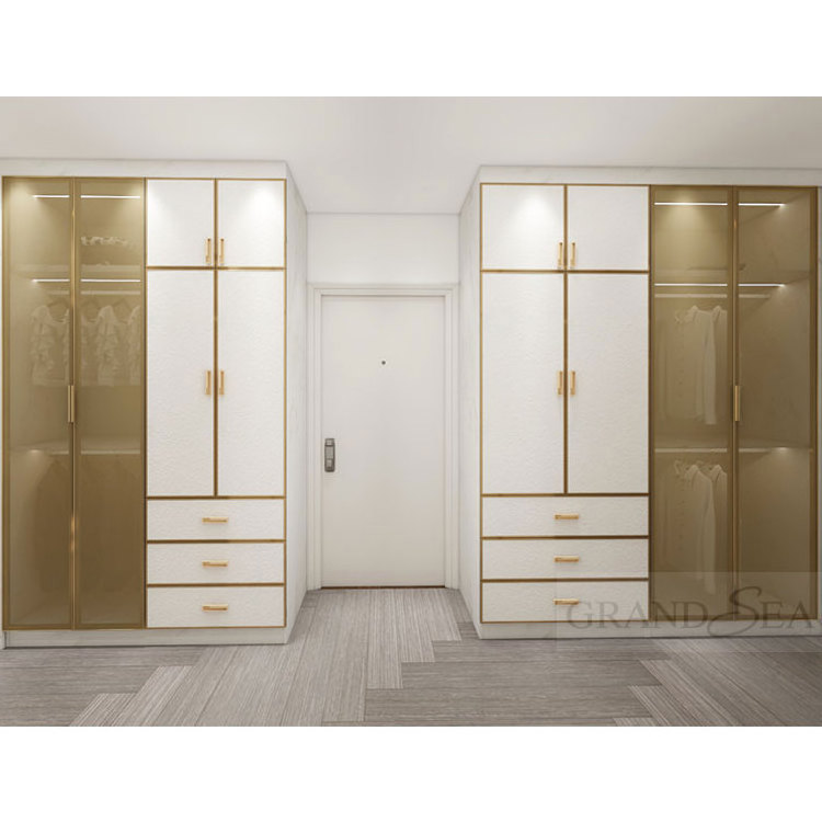 Customized Manufacturer Furniture White Wooden Bedroom Modern Wardrobe Closetly