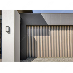 Australian Villa Tilt Up Vertical Bifold Garage Door Wood Slat Garage Door Aluminium Panel Flush Mount Garage Door