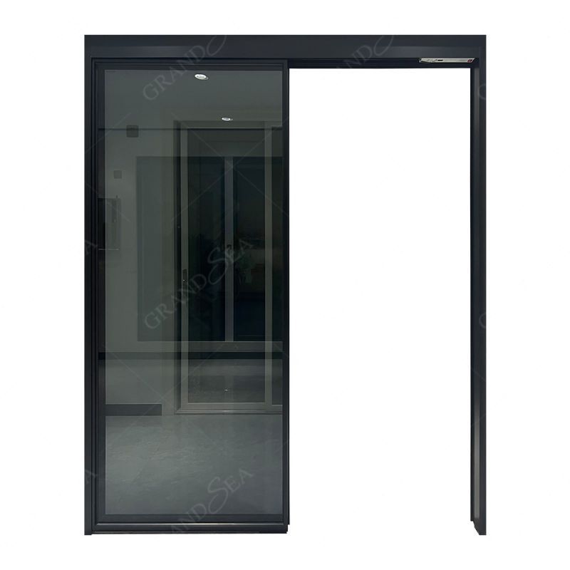 China Factory New Style Electric Aluminum Sliding Door Remotely Control Slim Frame Slide Door