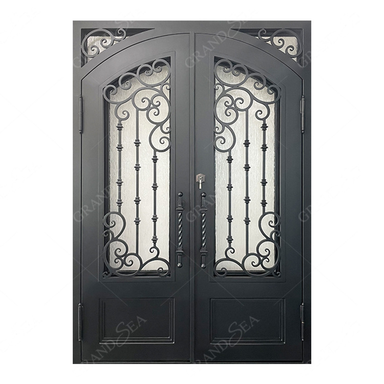 Exquisitely Designed Modern Exterior Arches Double Front Main  Wrought Iron Exterior Door Design