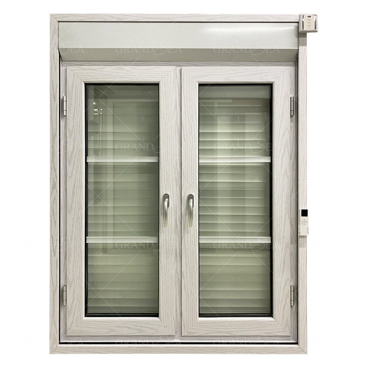 Anti-theft Automatic Roller Shutters Aluminum Swing Window With Electrical