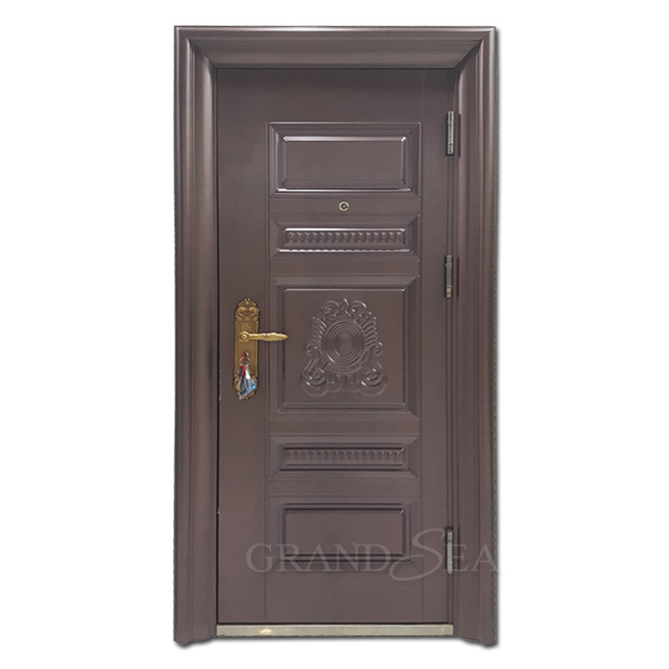 Storm and theft proof residential luxury exterior security steel doors