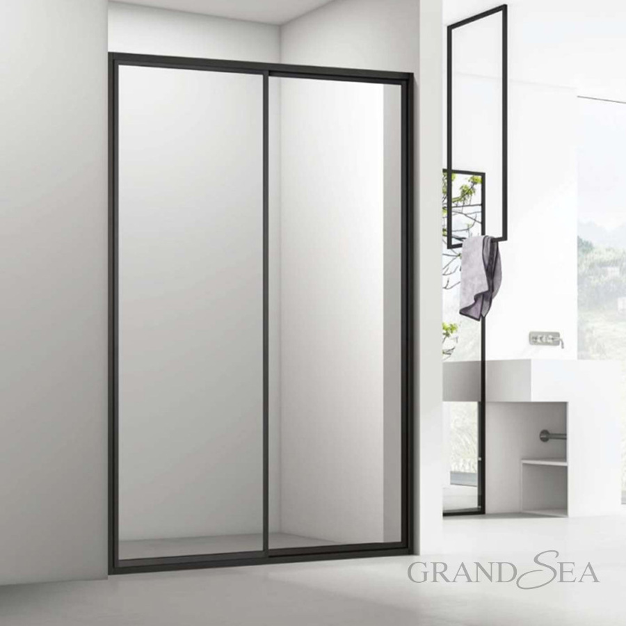 3 panel sliding standard shower door design with high accessory