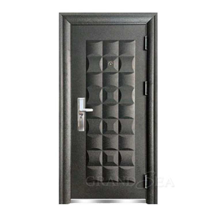 China manufacturer one and half door double leaf security steel door