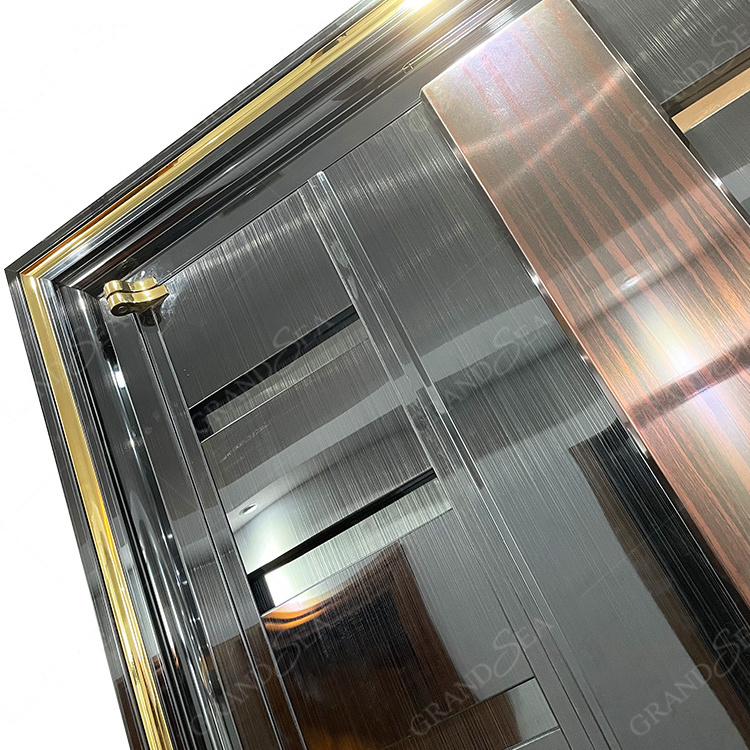 high quality modern design philippines glass stainless steel door