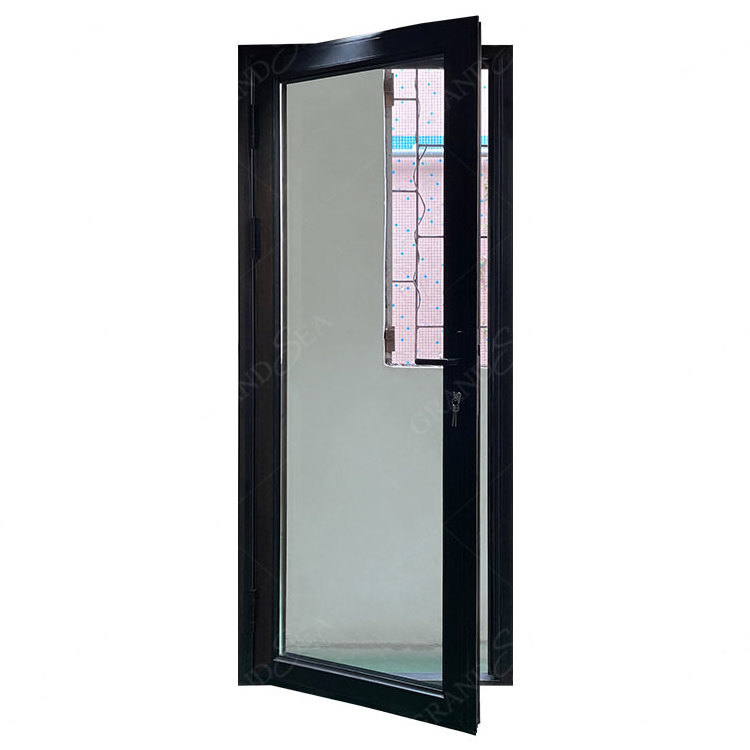 Commercial Aluminum Soundproof Double Glass French Doors Swing Hinge Glass Door for Apartment