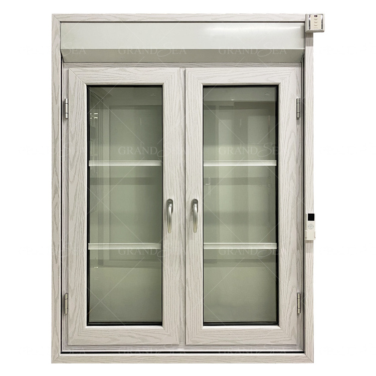 Anti-theft Automatic Roller Shutters Aluminum Swing Window With Electrical