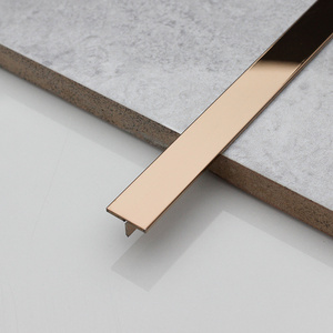 201 304 316 mirror black mirror gold mirror rose gold stainless steel T profile brushed steel edging strip