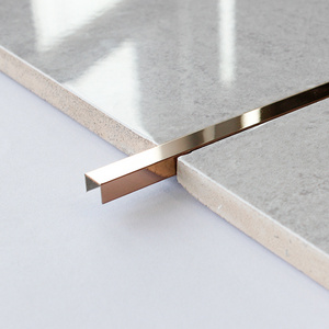 SS 201 304 316 U profile metal color pvd coating mirror polish flooring edging stainless steel tile trim