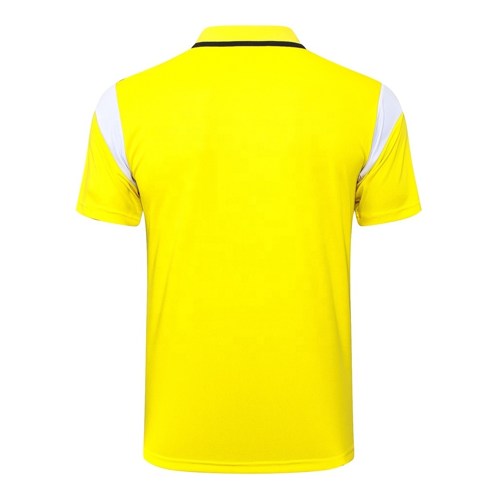 Custom Yellow Polo Tracksuit Football Soccer Training Suit Mens Track Suits