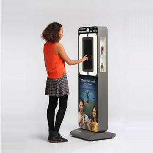 42'' Wholesale customized shell case infrared touch screen self standing photo booth kiosk