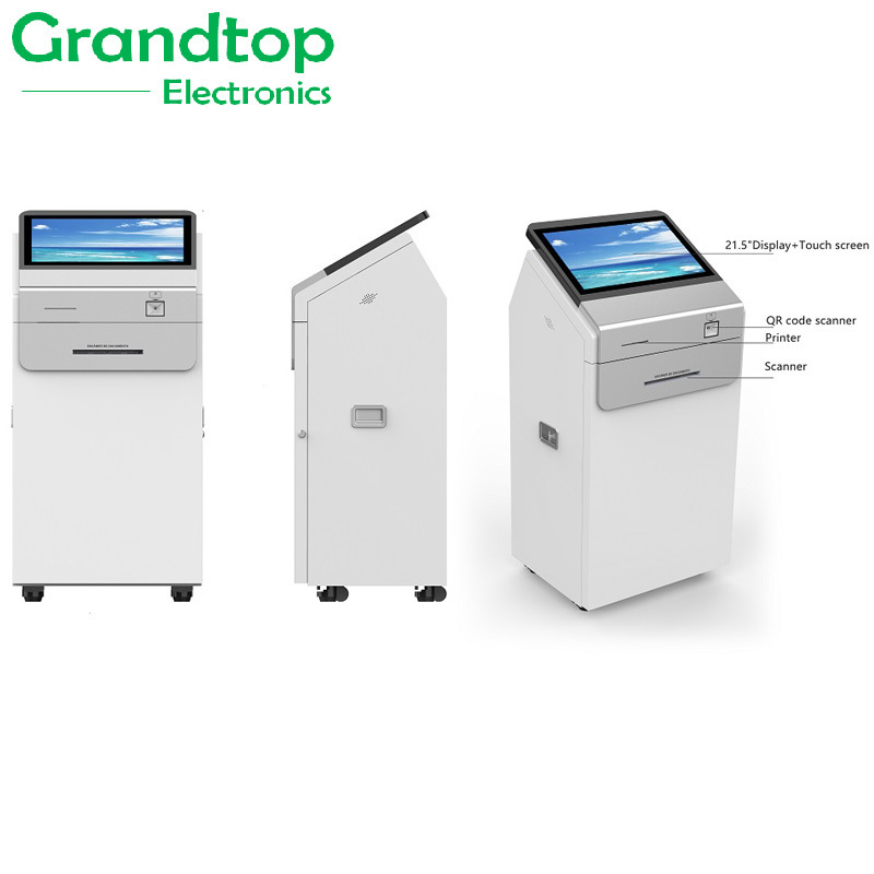 Self Kiosk Exchange Cash Payment Machine Floor Standing Passport Scanner Currency Exchange Machine Atm Machine