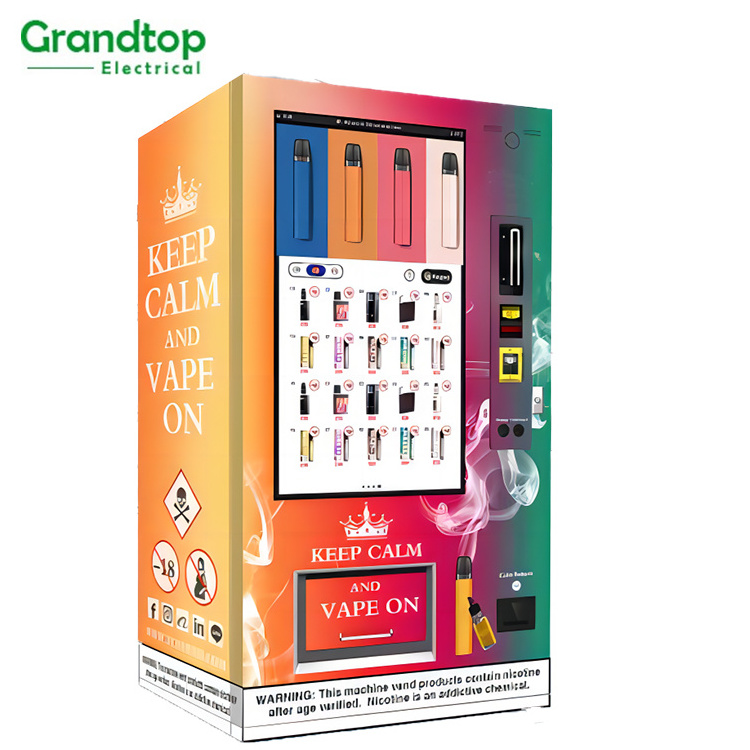 10 to 42 Inch Coin Operated Rechargeable Single Cigarette Vending Machine By Automatic With Age Verification