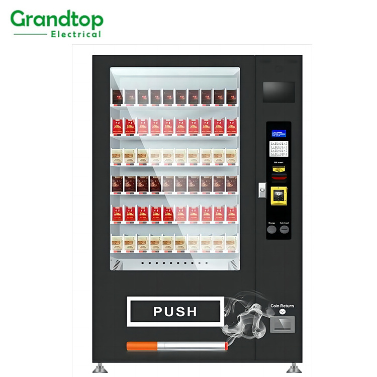 10 to 42 Inch Coin Operated Rechargeable Single Cigarette Vending Machine By Automatic With Age Verification