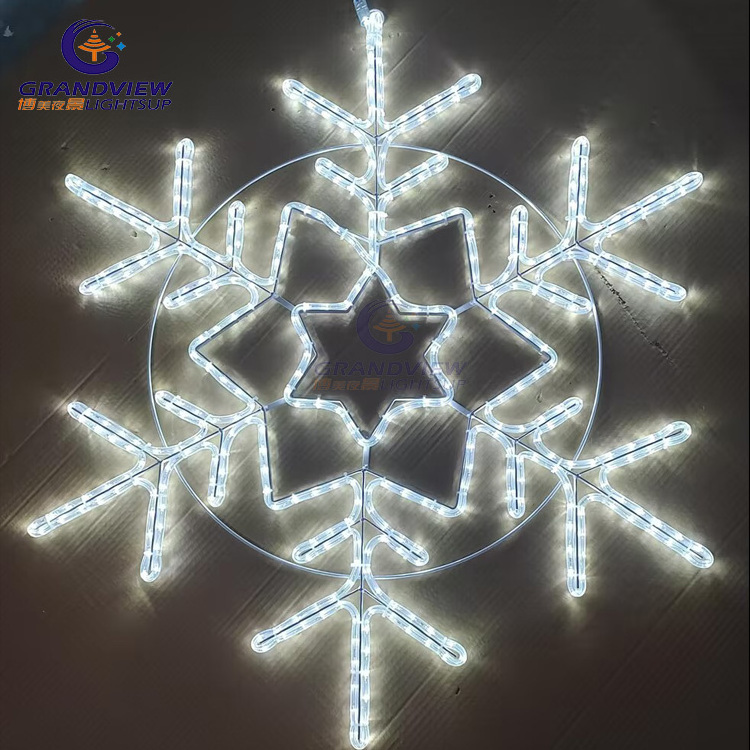 Customized LED Star Moon Snowflake Shaped neon light rope strip light waterproof christmas decorative neon led star lights