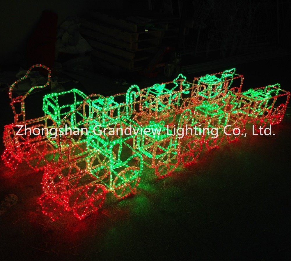 magic colourful christmas train lights 3D led motif light with CE ROHS