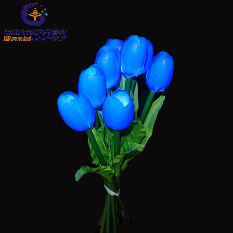 Indoor Outdoor Use Led Artificial Tulip Flower light for New year Garden Holiday Wedding Decoration