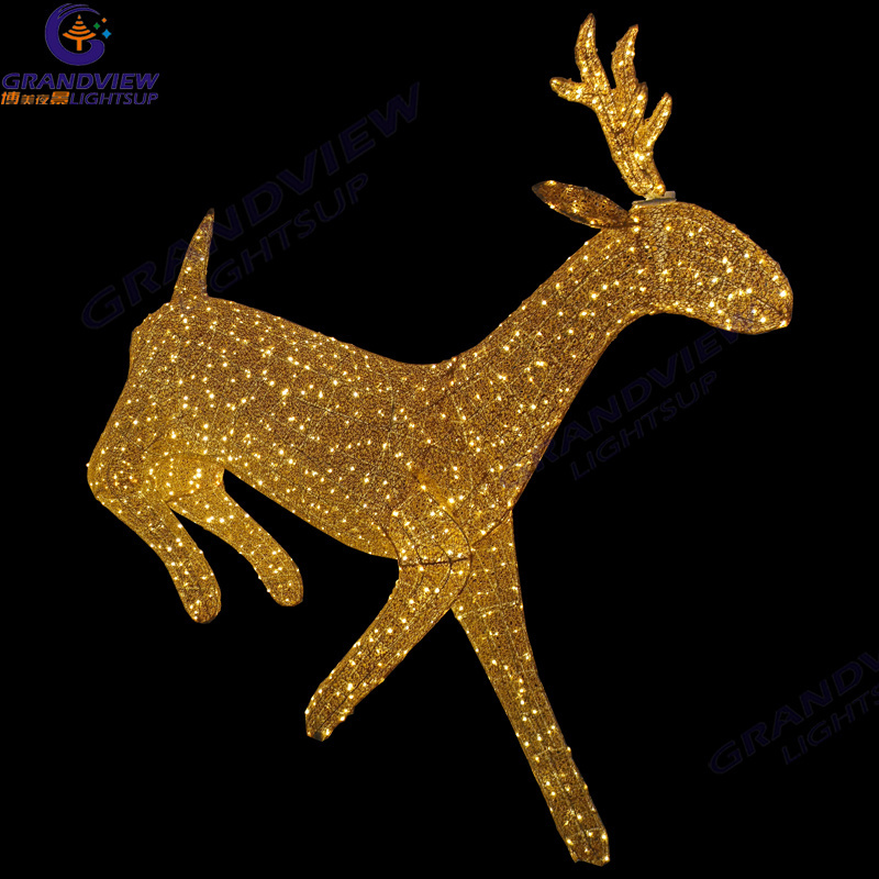 Popular Outdoor Waterproof 3D LED Reindeer Lights For Christmas Decoration