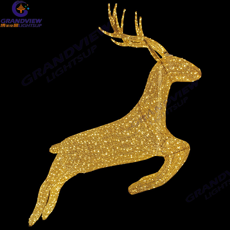 Popular Outdoor Waterproof 3D LED Reindeer Lights For Christmas Decoration