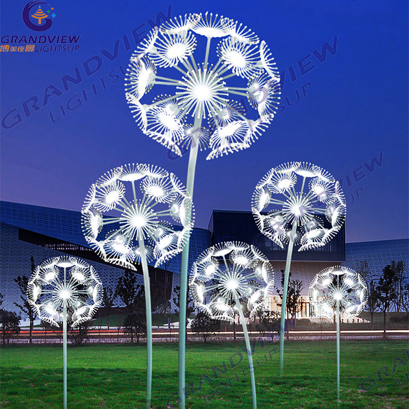 Festival Decoration Landscape led Artificial Dandelion Flower Motif Lights