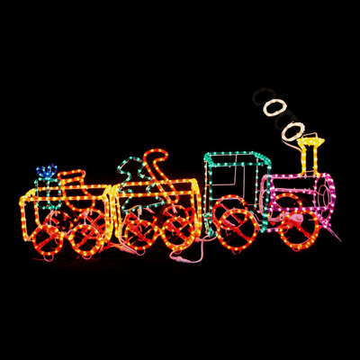 magic colourful christmas train lights 3D led motif light with CE ROHS