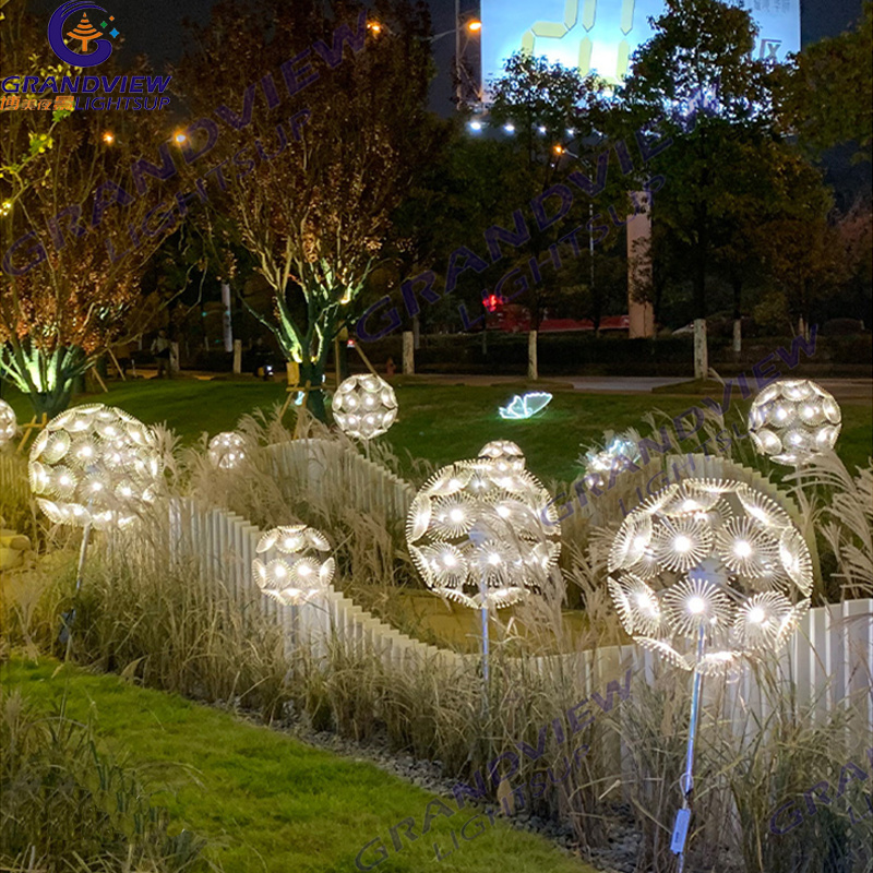 Festival Decoration Landscape led Artificial Dandelion Flower Motif Lights