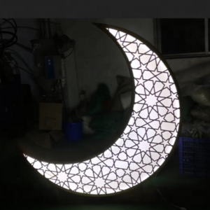 Ramadan Decoration Light Crescent Led Outdoor Motif Light  Holiday Decoration Mubarak Muslim islamic party decoration