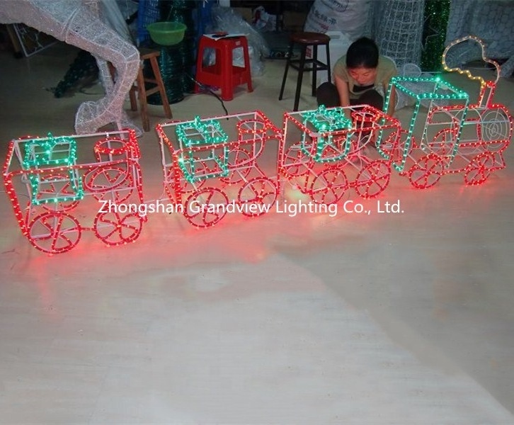 magic colourful christmas train lights 3D led motif light with CE ROHS