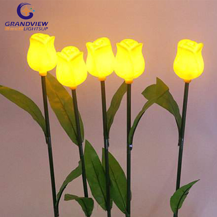 Indoor Outdoor Use Led Artificial Tulip Flower light for New year Garden Holiday Wedding Decoration