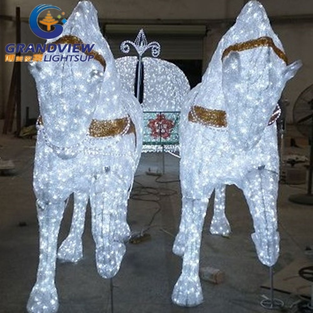 2023 LED lighted Cinderella carriage for wedding Christmas theme park decoration