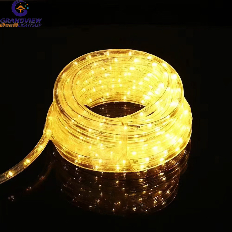 Waterproof Outdoor 220V 24V 12V Round 2 wires 13mm Led Rope Light