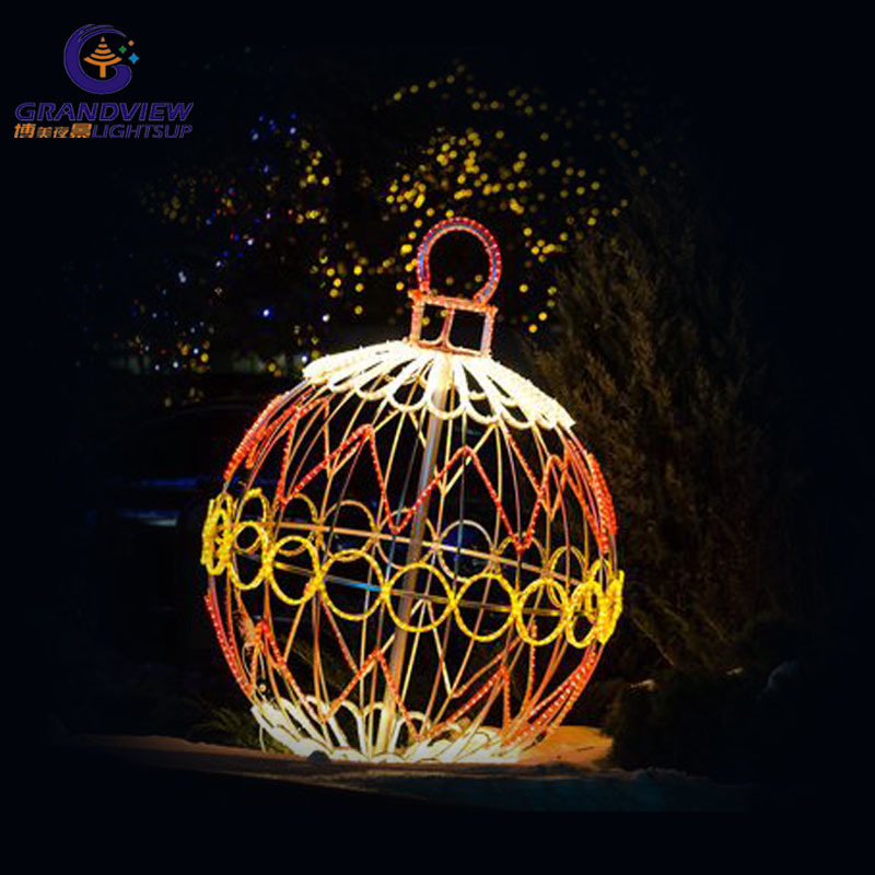 Custom Outdoor Waterproof Arch Ball Lights Commercial Christmas Decor Motif Street Display