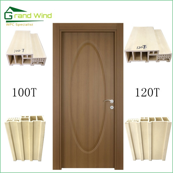 China Factory Outlet Wood Plastic Composite WPC Interior Door and Door Frame Set