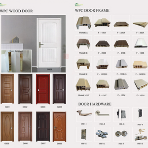 China Factory Outlet Wood Plastic Composite WPC Interior Door and Door Frame Set