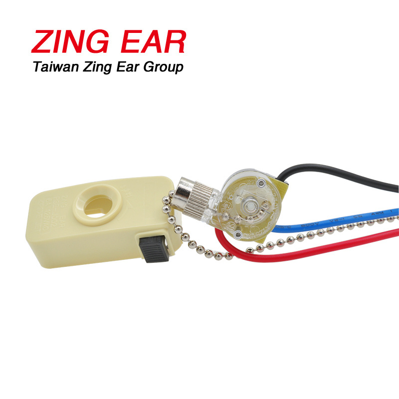 Zing Ear Ceiling Fan Speed Control Pull Chain Switch 3A 250V 6A 125VAC