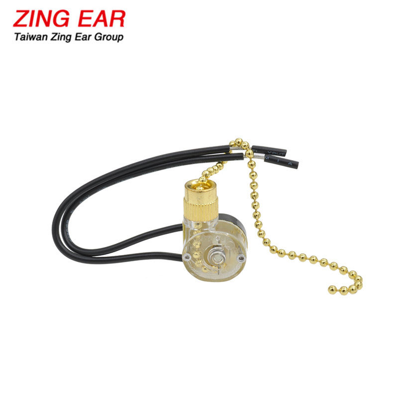 Zing Ear ZE-109 on/off Hunter Ceiling Fan Reversing Pull Cord Light Small Pull Chain Switch