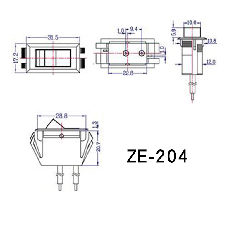 High Quality PA66 Housing Custom Cable 15A 250Vac kcd3 10 Amp 125V Hair Dryer ON OFF China Rocker Switch