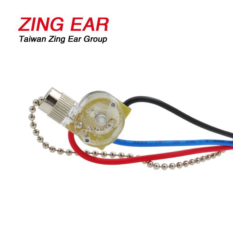 Zing Ear Ceiling Fan Speed Control Pull Chain Switch 3A 250V 6A 125VAC