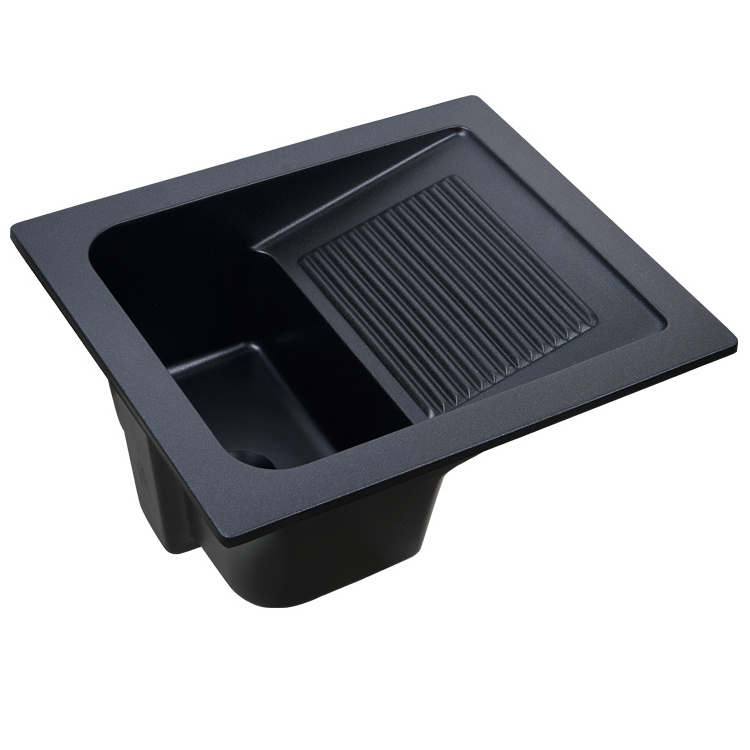 Luxury Quality Black  Quartz Stone Laundry Sink be used for Bathroom balcony wash clothes