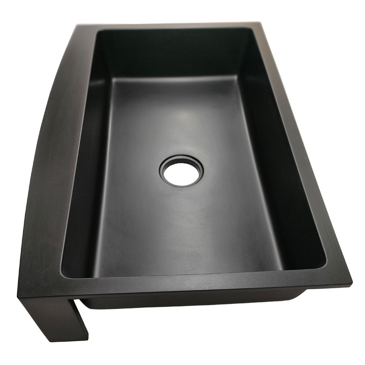 Modern Wholesale Kitchen Sink Bowl Handmade Quartz Solid Surface Apron Farmhouse Basin Granite Kitchen Sink