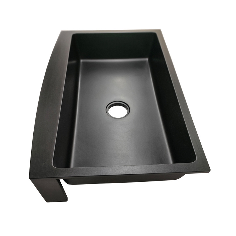 Modern Wholesale Kitchen Sink Bowl Handmade Quartz Solid Surface Apron Farmhouse Basin Granite Kitchen Sink