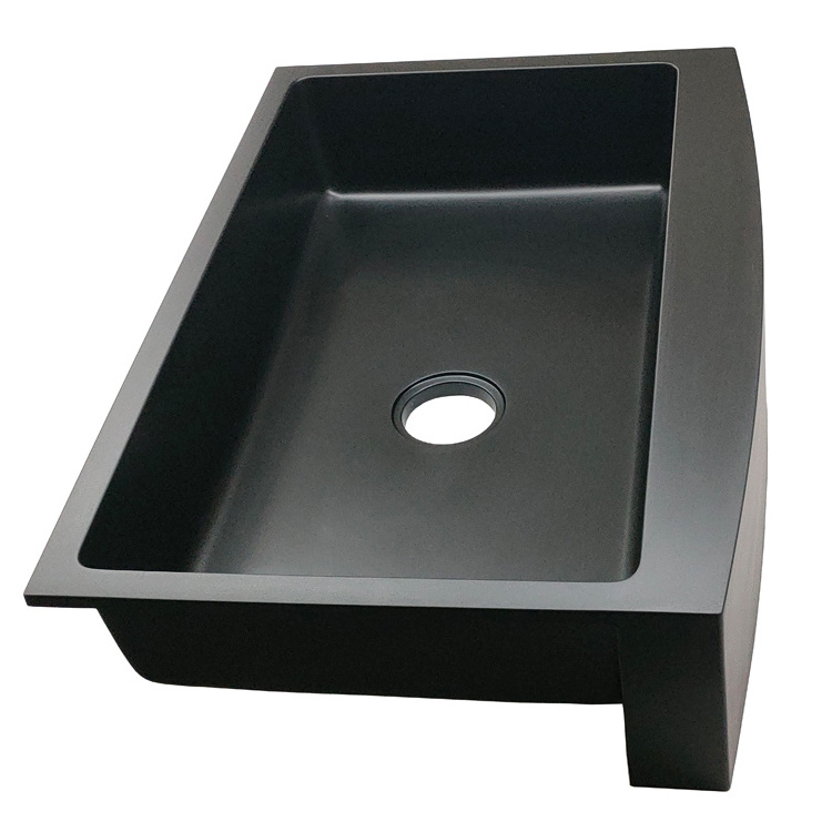 Modern Wholesale Kitchen Sink Bowl Handmade Quartz Solid Surface Apron Farmhouse Basin Granite Kitchen Sink