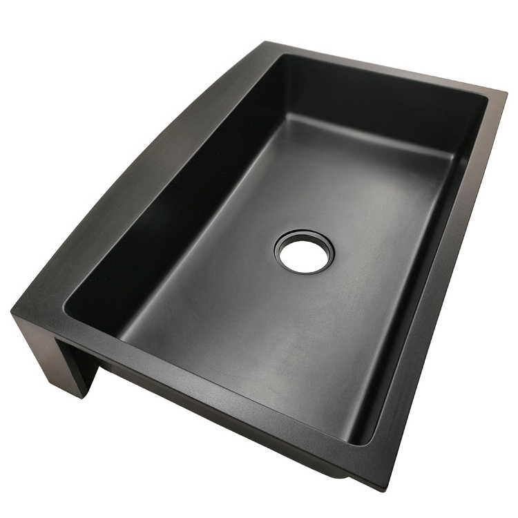 Modern Wholesale Kitchen Sink Bowl Handmade Quartz Solid Surface Apron Farmhouse Basin Granite Kitchen Sink