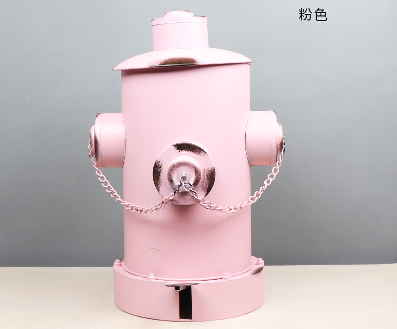 Iron creative industrial style retro fire hydrant ashtray trash can home storage bucket decorative ornaments Photography Props