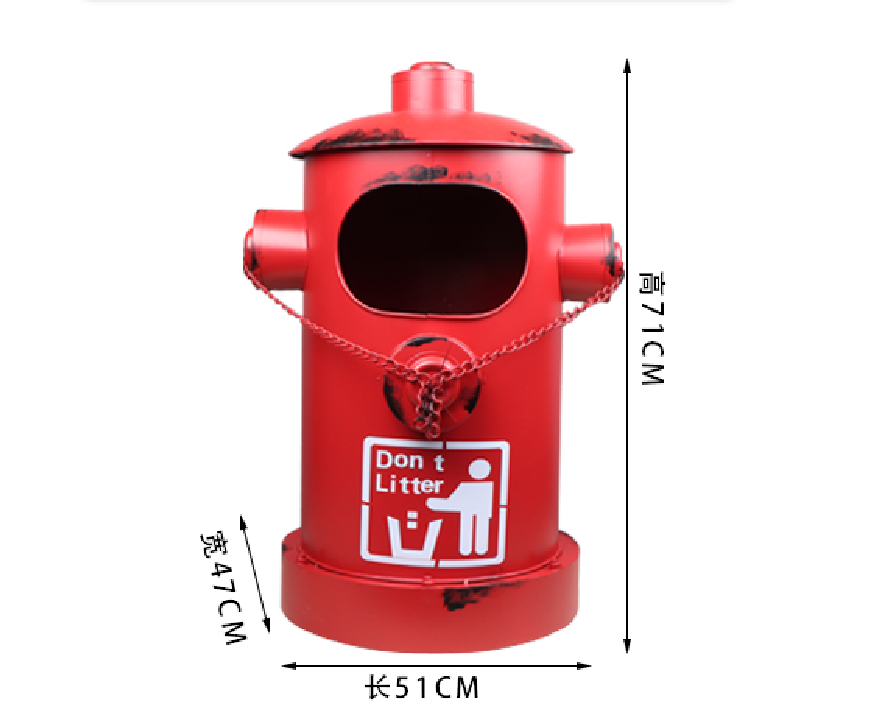 Retro nostalgic industrial style Fire Hydrant Statue Phone booth oil barrel fire extinguisher piggy bank Gift for Fireman